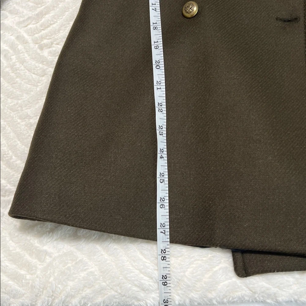 Zara Woman Olive Military Double-Breasted Blazer Jacket XS | Excellent Condition - Picture 9 of 13